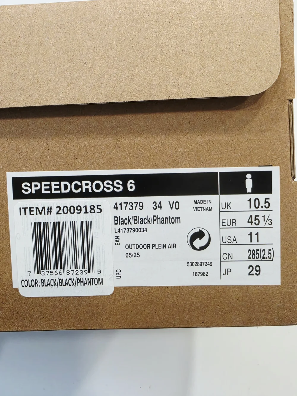 Salomon Speedcross 6 Trail Running Shoes - Black US Size 10.5
